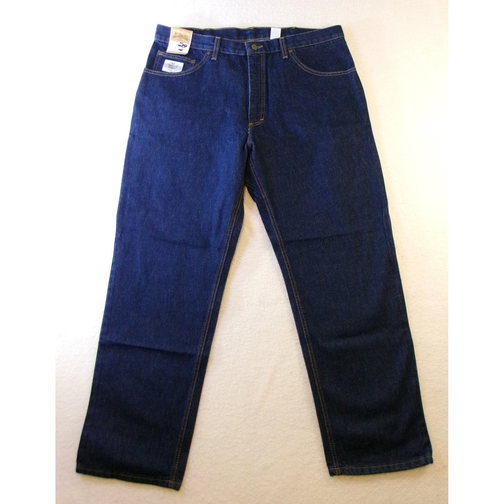 Diamond Gusset Mens Regular Fit Jeans 38x30 Dark Wash Indigo Cotton Made in USA
